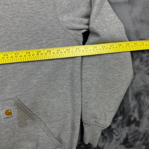 Carhartt Hoodie Mens Medium Gray Original Fit Midweight K121 Sweatshirt - Picture 5 of 8